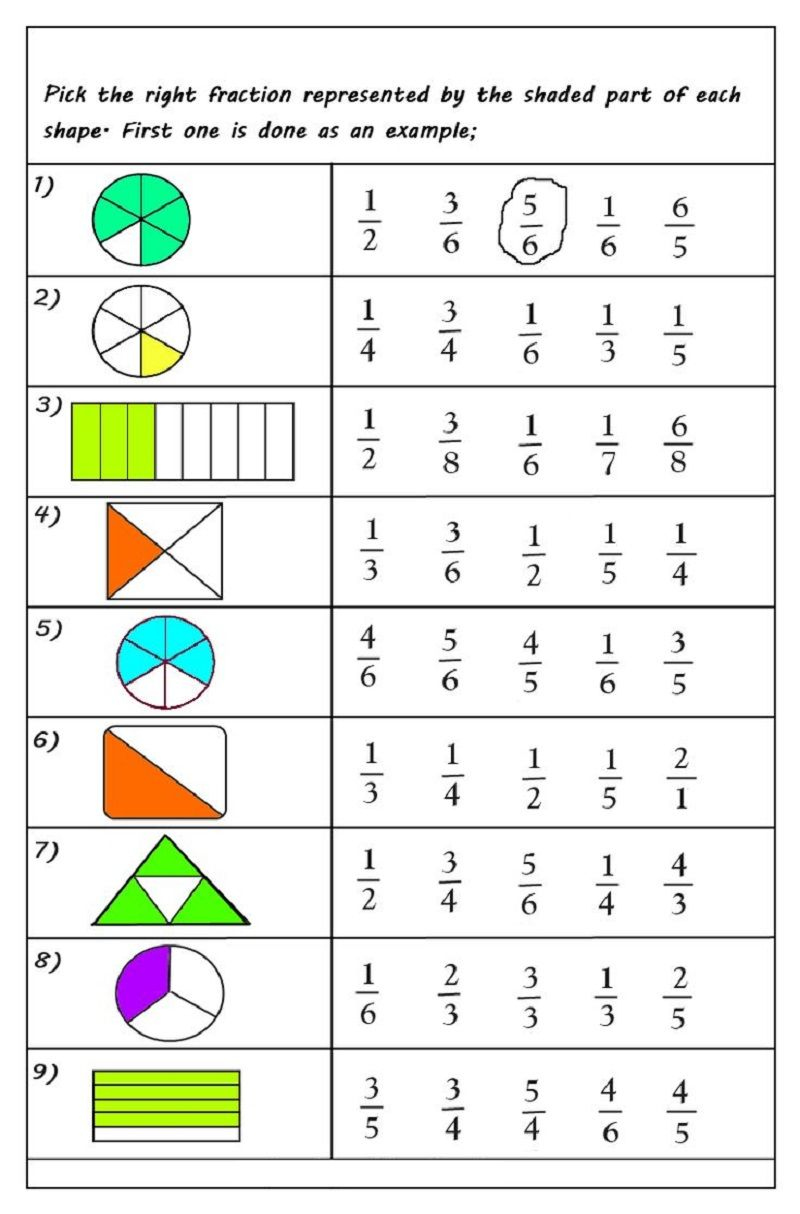 Free Printable Fractions Worksheets For 2019 | Educative Printable with Free Printable Fraction Worksheets