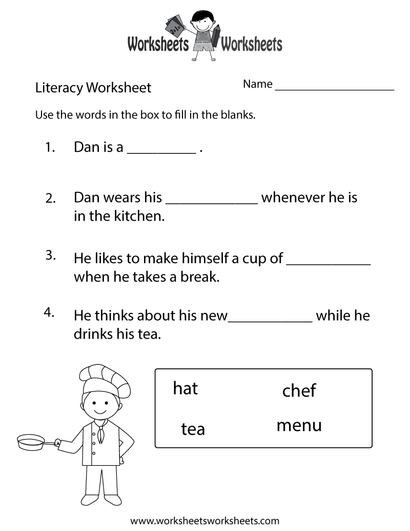 Free Printable Fun Literacy Worksheet regarding Free Printable Literacy Worksheets for Adults