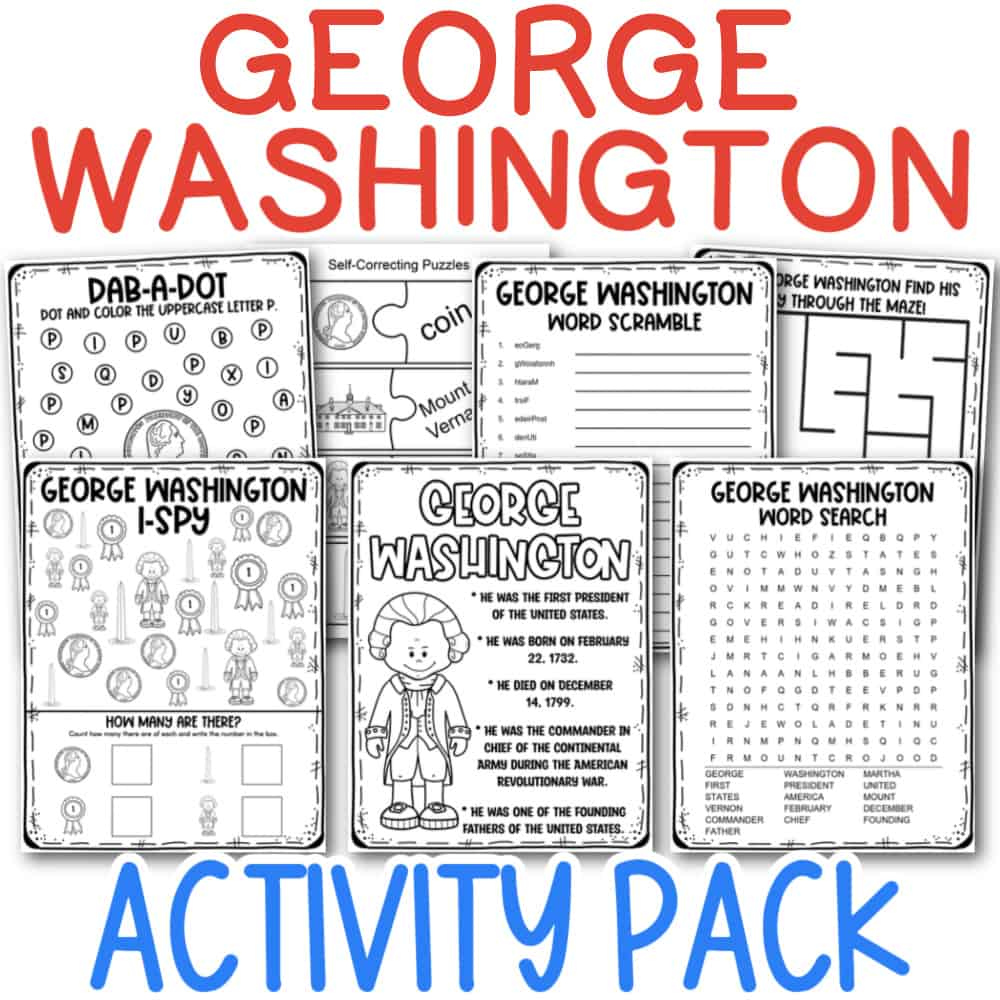 Free Printable George Washington Activity Pack | 5 Fascinating Facts with regard to Free Printable George Washington Worksheets