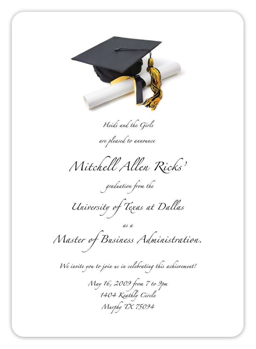 Free Printable Graduation Invitation Templates 2013 - Invitation with regard to Free Printable Graduation Invitation Templates