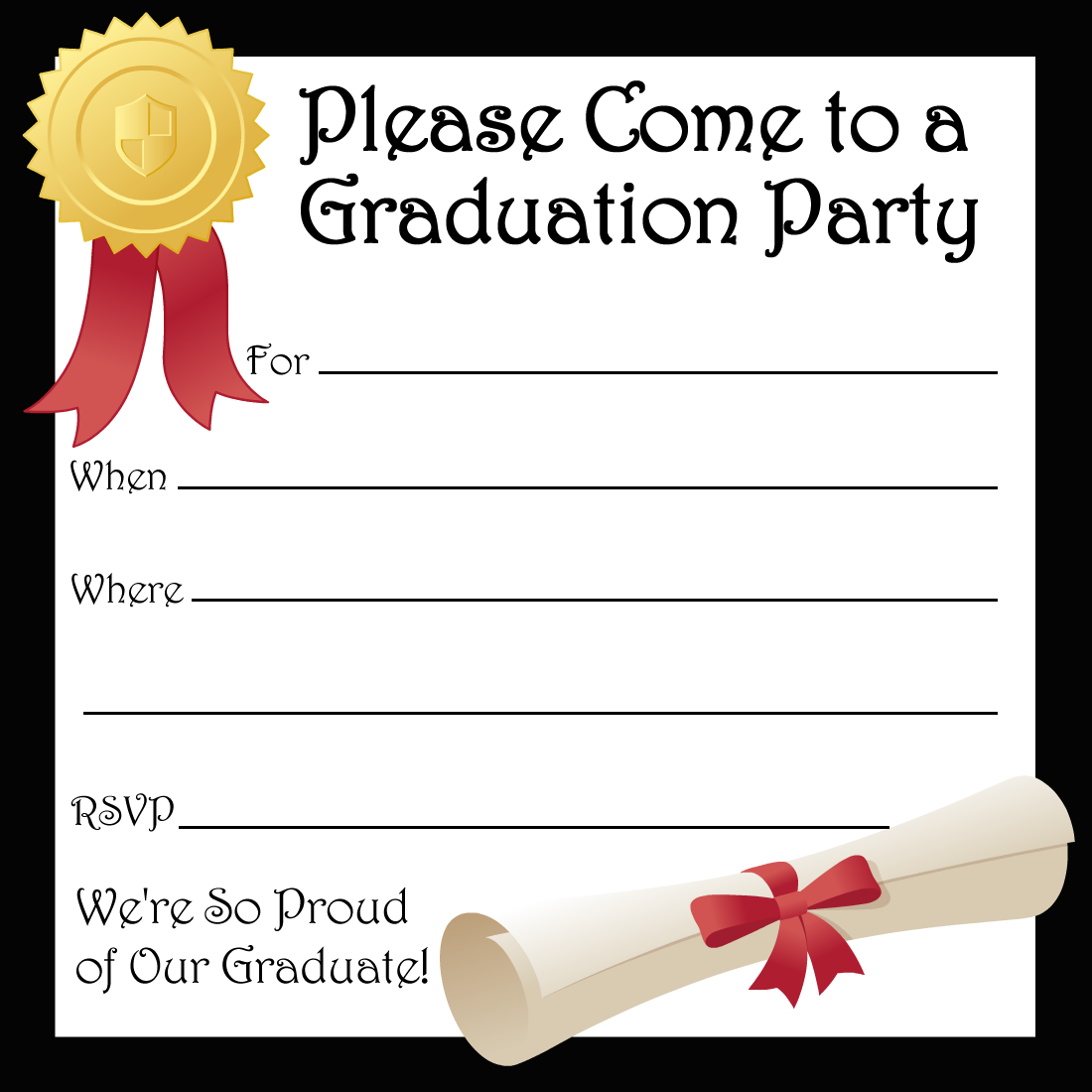 Free Printable Graduation Party Invitation pertaining to Free Printable Graduation Invitation Templates