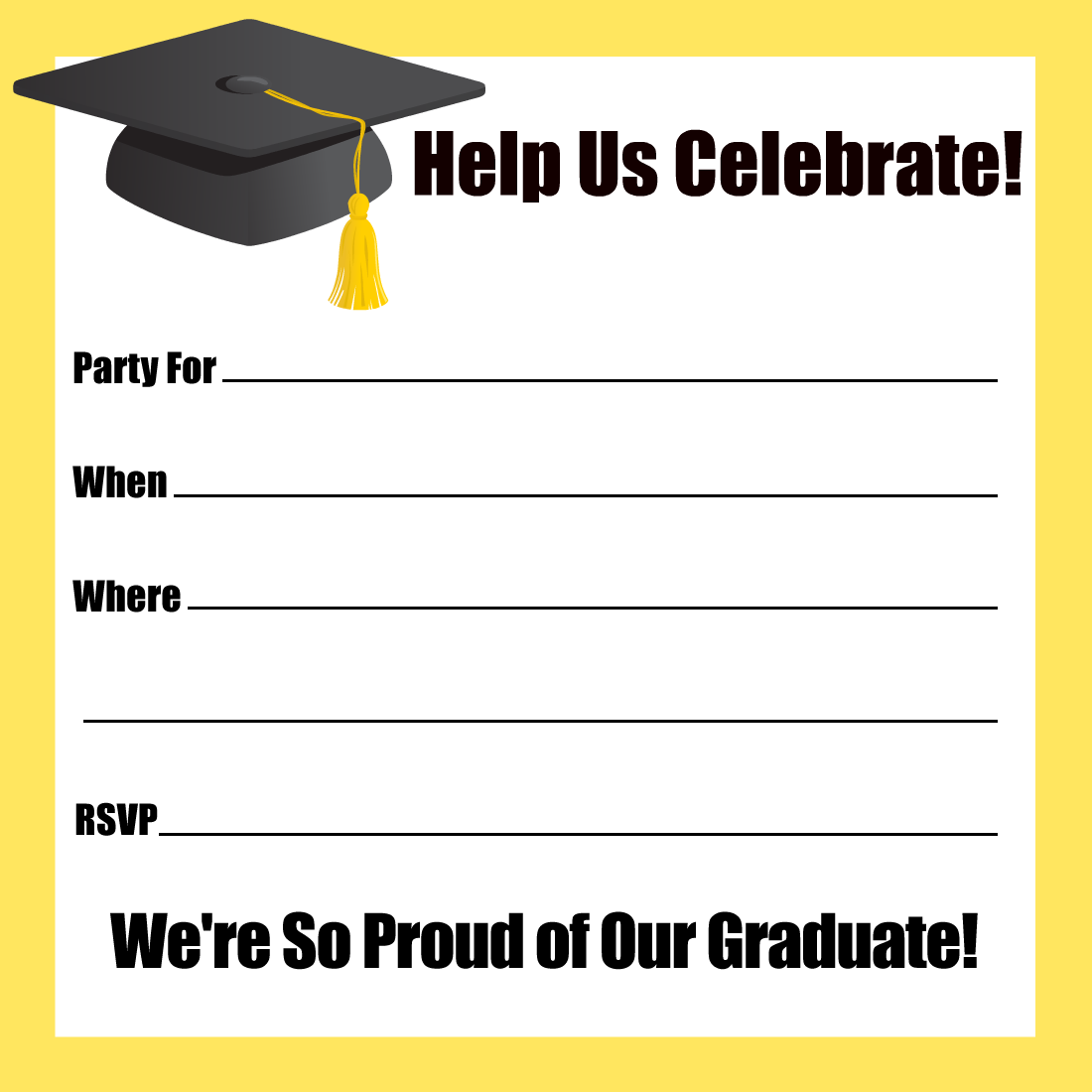 Free Printable Graduation Party Invitations | Graduation Party with Free Printable Graduation Dinner Invitations