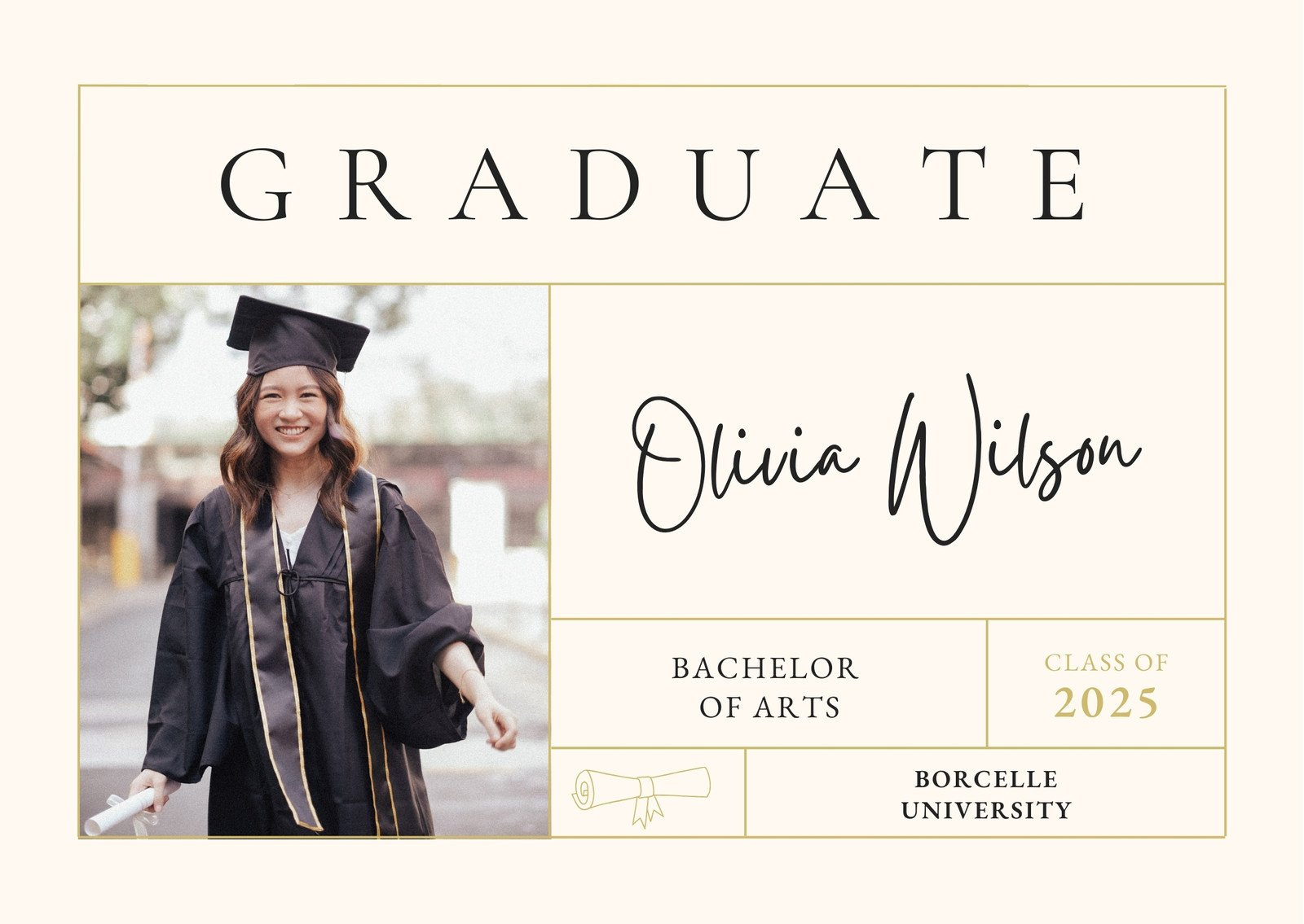 Free Printable Graduation Postcard Templates | Canva pertaining to Free Printable Graduation Cards 2025