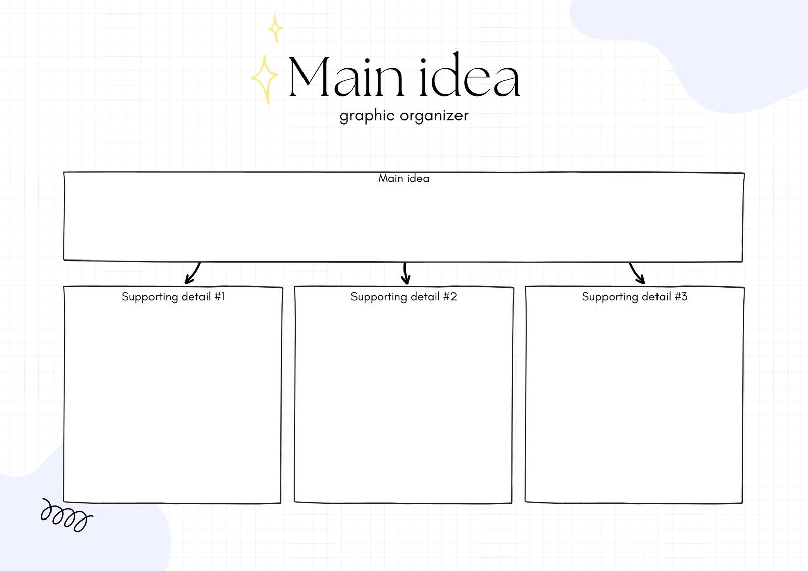 Free Printable Graphic Organizer Templates To Customize | Canva for Free Printable Main Idea Graphic Organizer