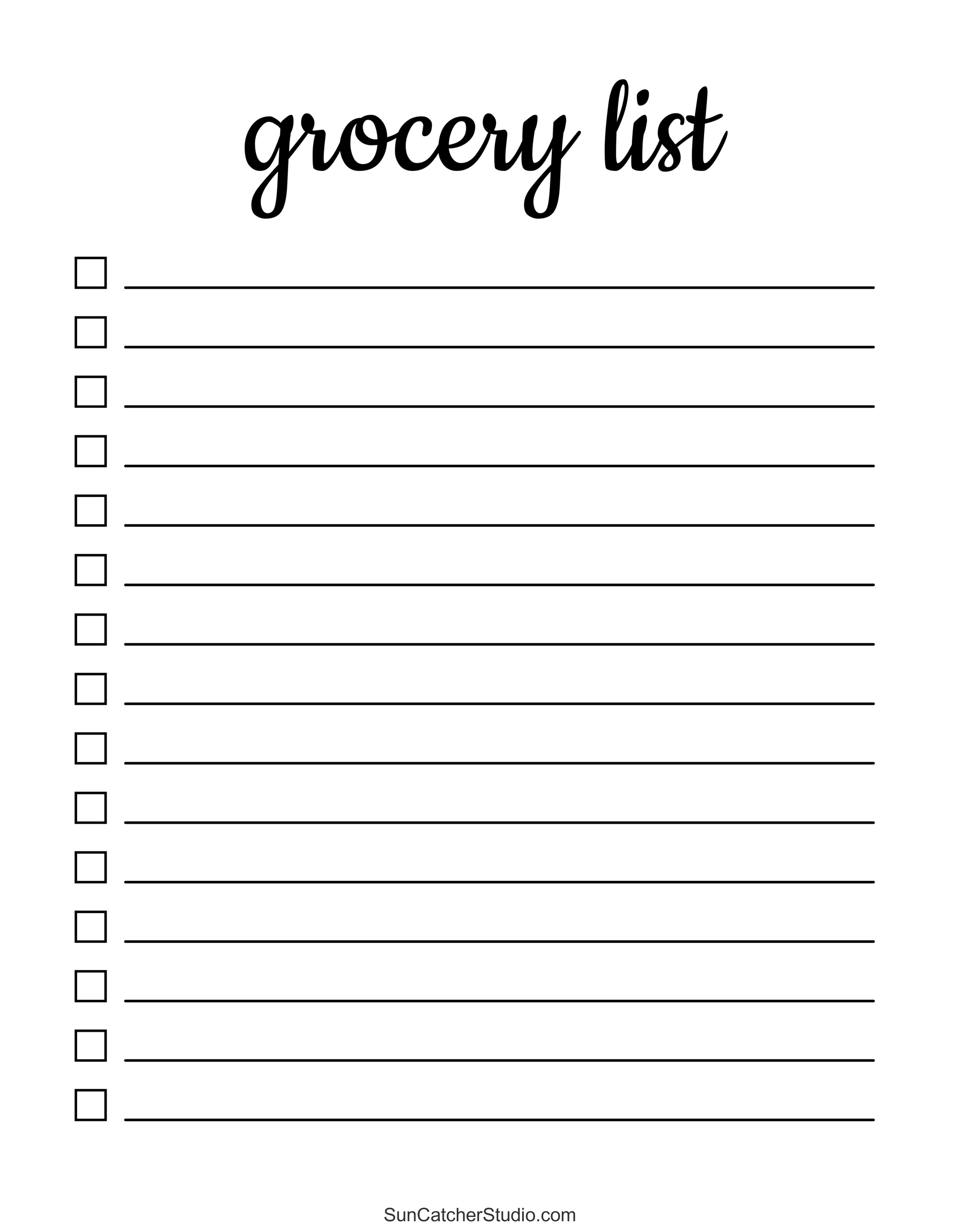 Free Printable Grocery List Templates (Pdf): Shopping Lists – Diy for Free Printable Shopping List