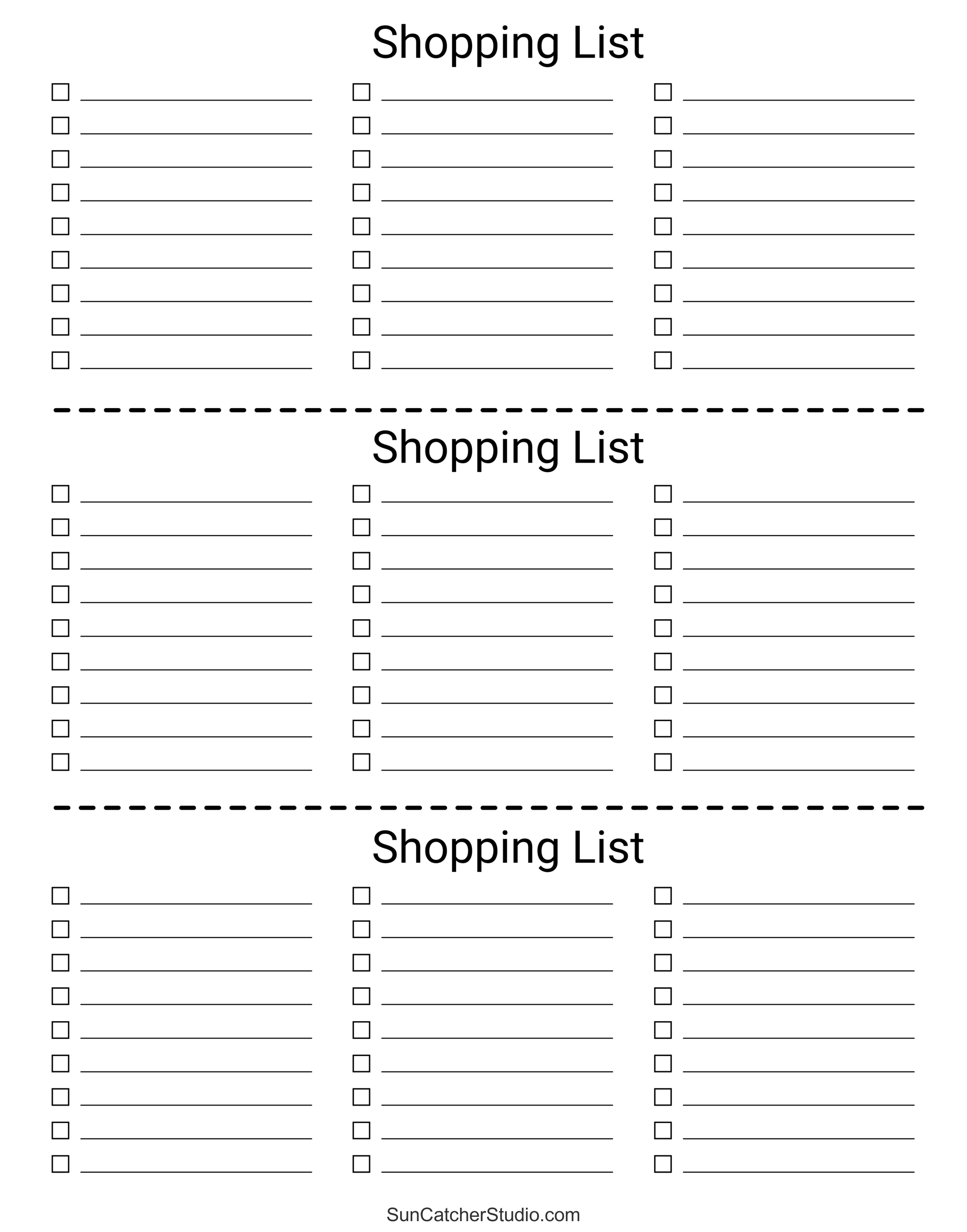 Free Printable Grocery List Templates (Pdf): Shopping Lists – Diy intended for Free Printable Grocery List