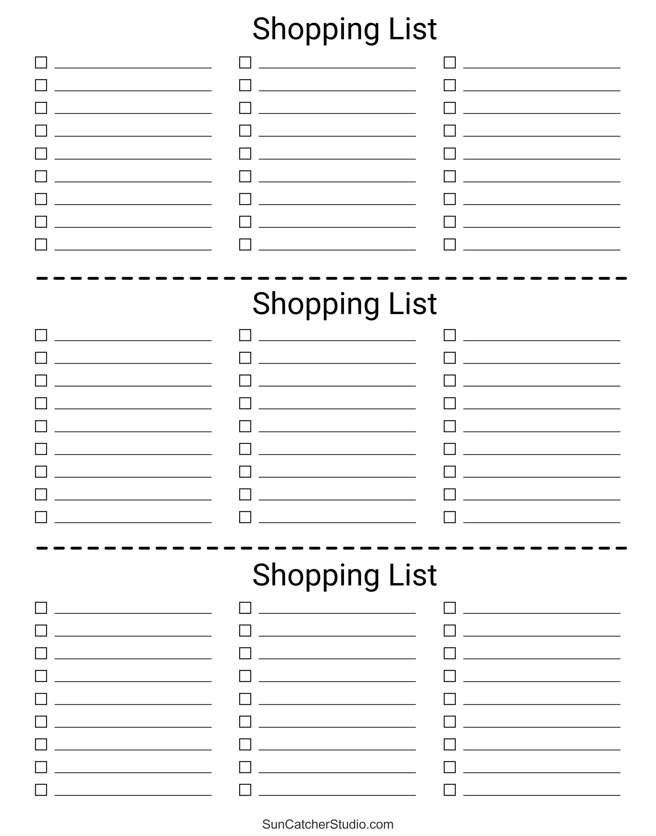 Free Printable Grocery List Templates (Pdf): Shopping Lists – Diy pertaining to Free Printable Shopping List