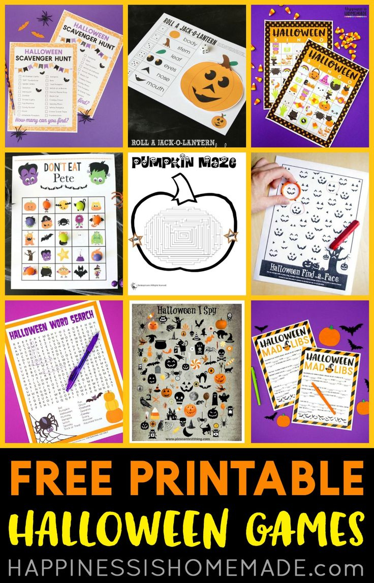 Free Printable Halloween Games For Kids! Everyone Will Love These throughout Free Printable Halloween Party Games