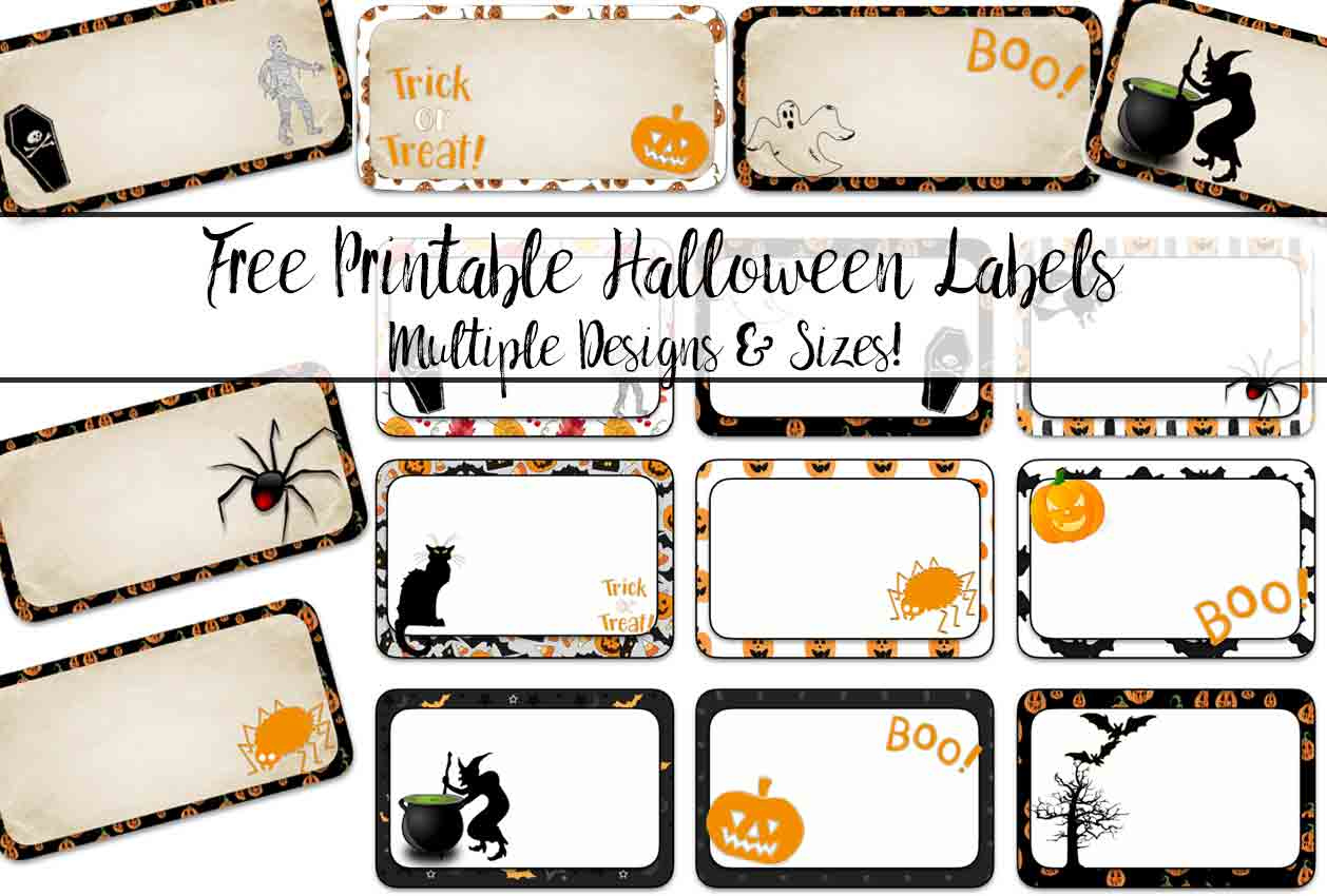 Free Printable Halloween Labels: Multiple Sizes, Multiple Designs regarding Free Printable Halloween Labels