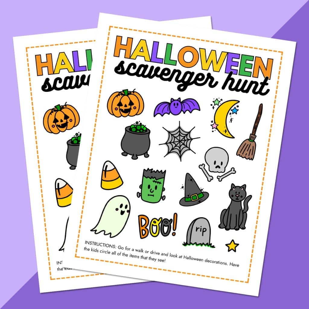 Free Printable Halloween Scavenger Hunt For All Ages - Pineapple inside Free Printable Halloween Scavenger Hunt