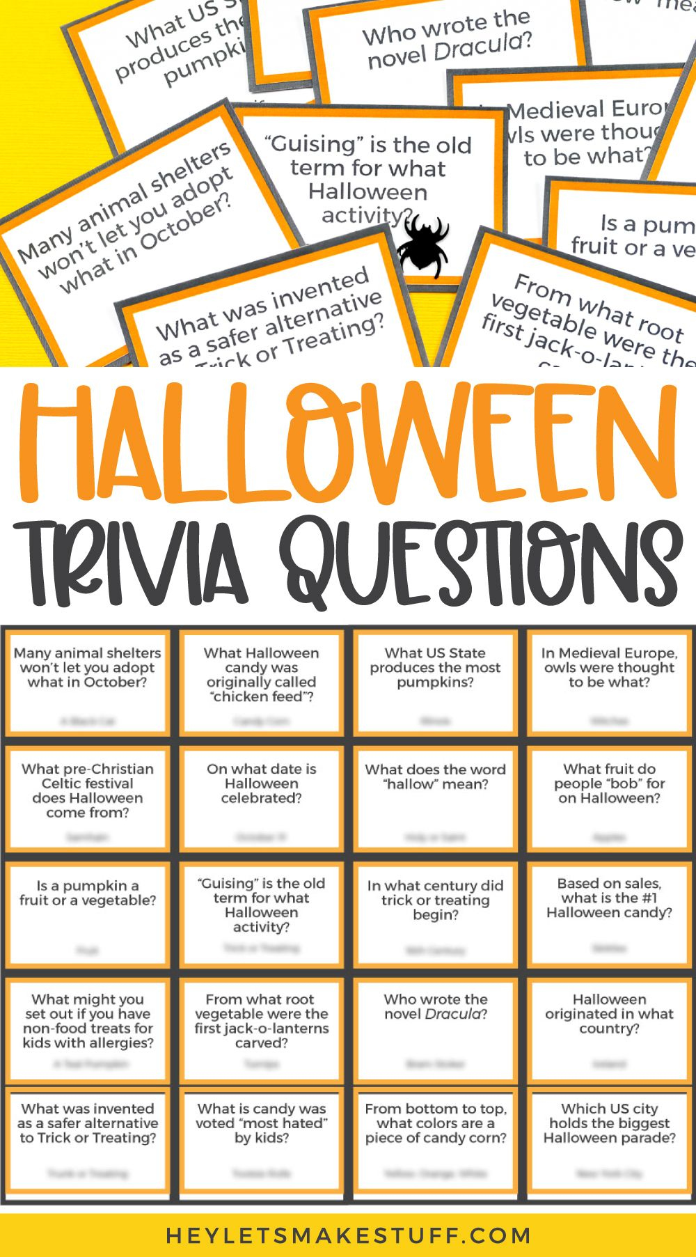 Free Printable Halloween Trivia regarding Halloween Trivia Questions and Answers Free Printable