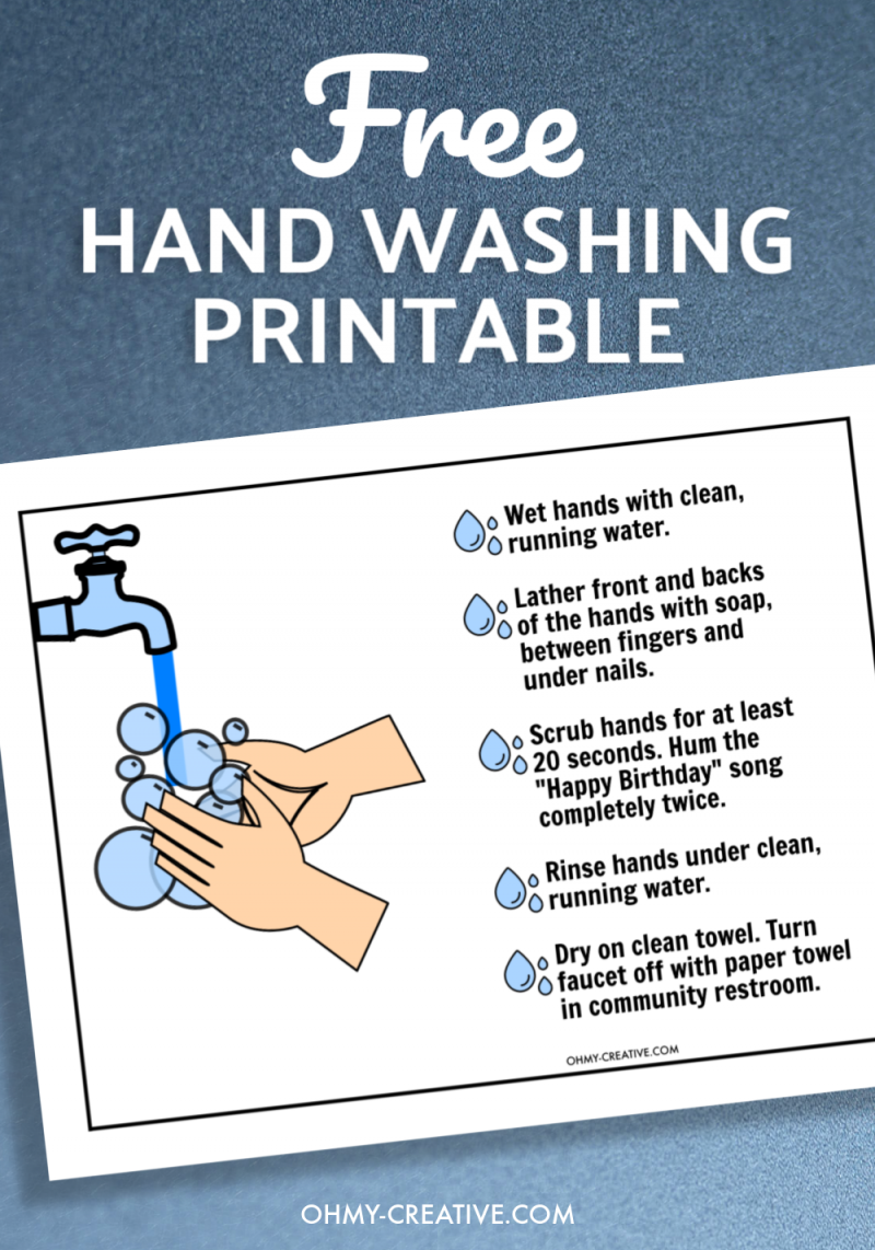 Free Printable Hand Washing Sign - Oh My Creative throughout Free Wash Your Hands Signs Printable