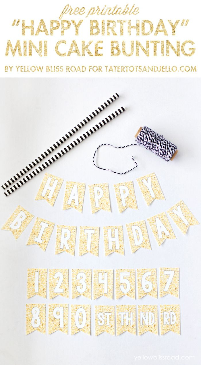 Free Printable Happy Birthday Mini Cake Bunting | Happy Birthday with regard to Free Printable Cake Bunting Template