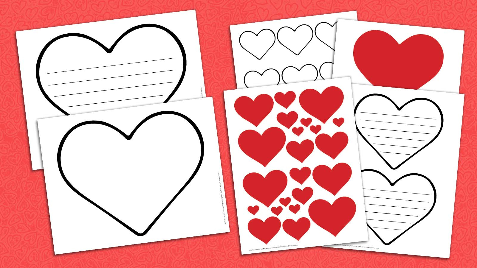 Free Printable Heart Bundle in Free Printable Valentine Heart Patterns