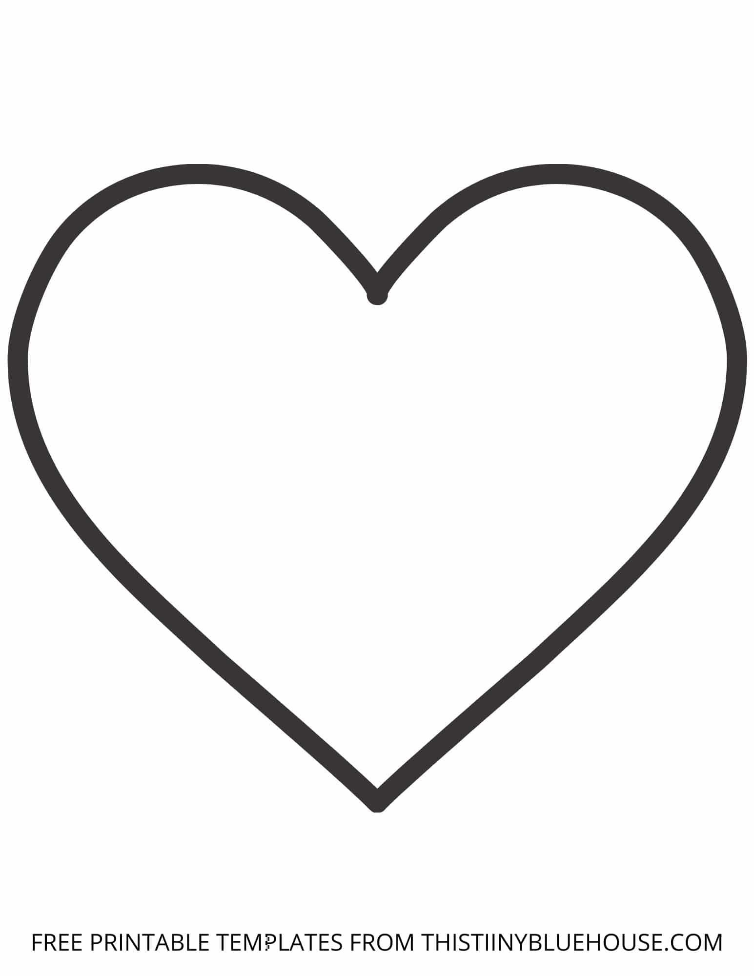 Free Printable Heart Template throughout Free Printable Hearts