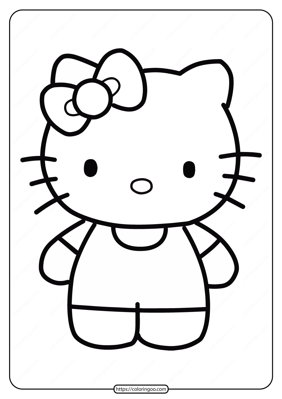 Free Printable Hello Kitty Coloring Pages for Free Printable Hello Kitty Pictures