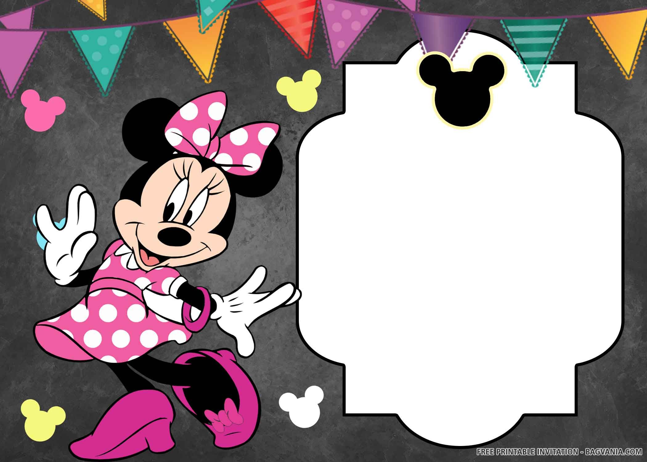 Free Printable) – Hello Minnie Mouse Birthday Invitation Templates for Free Minnie Mouse Printable Templates