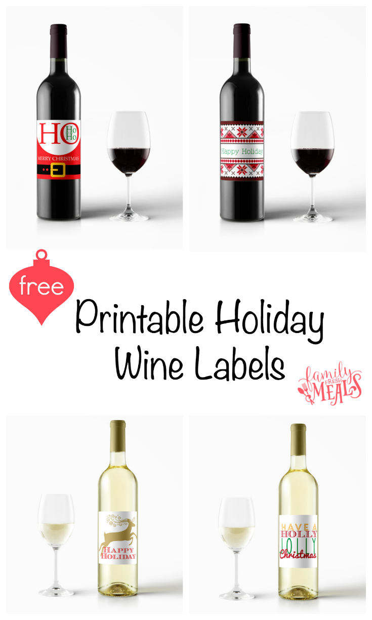 Free Printable Holiday Wine Labels - Family Fresh Meals intended for Free Printable Wine Labels With Photo