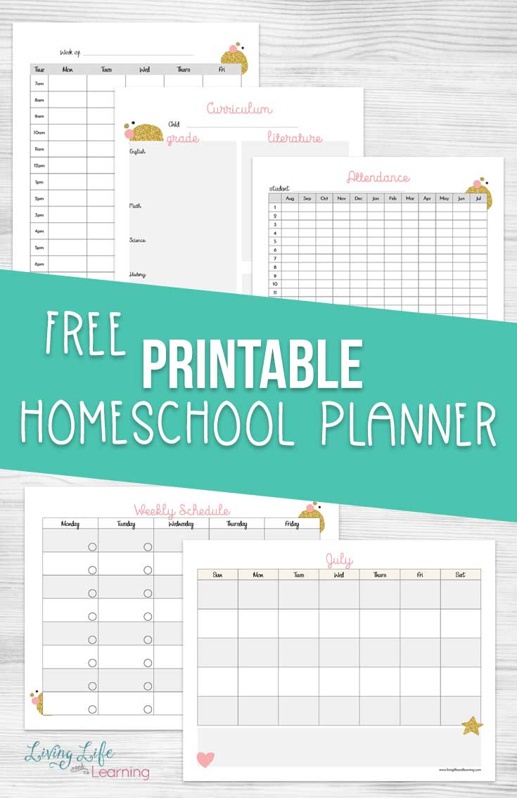 Free Printable Homeschool Planner with Free Printable Homeschool Curriculum
