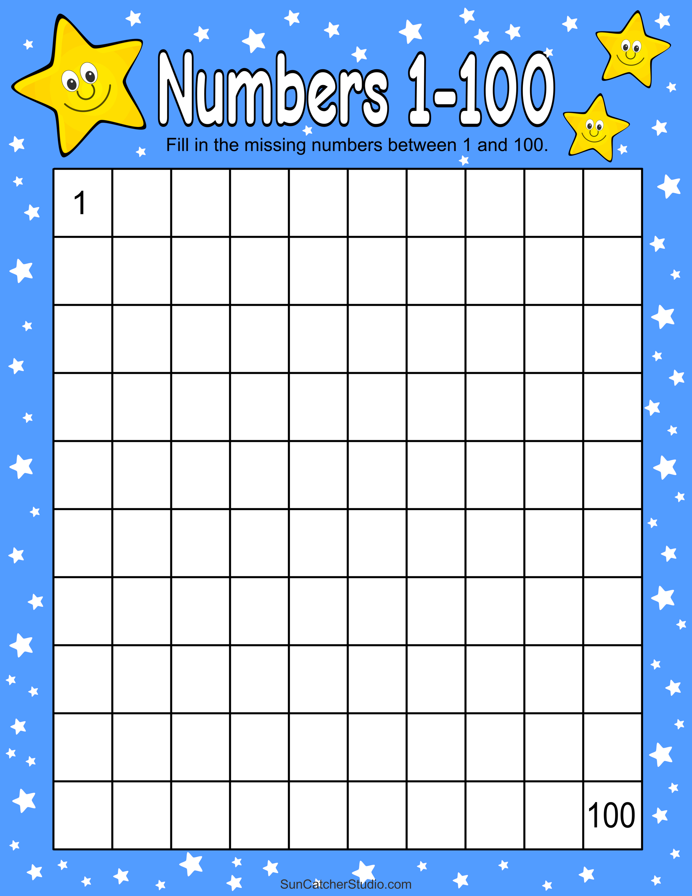 Free Printable Hundreds Charts (Numbers 1 To 100) – Diy Projects in Free Printable Number Worksheets 1-100