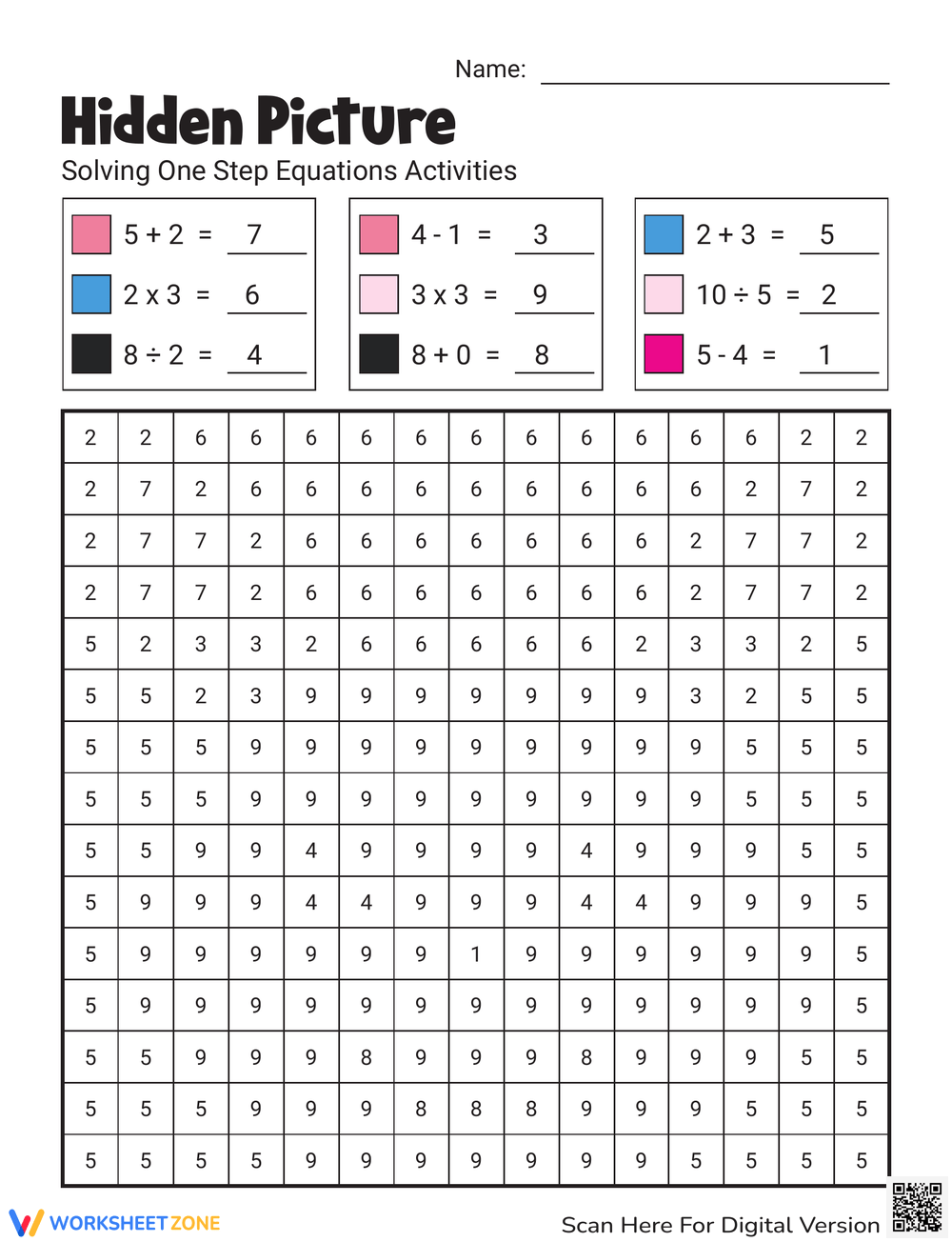 Free Printable &amp; Interactive Mystery Picture Worksheets in Free Printable Math Mystery Picture Worksheets