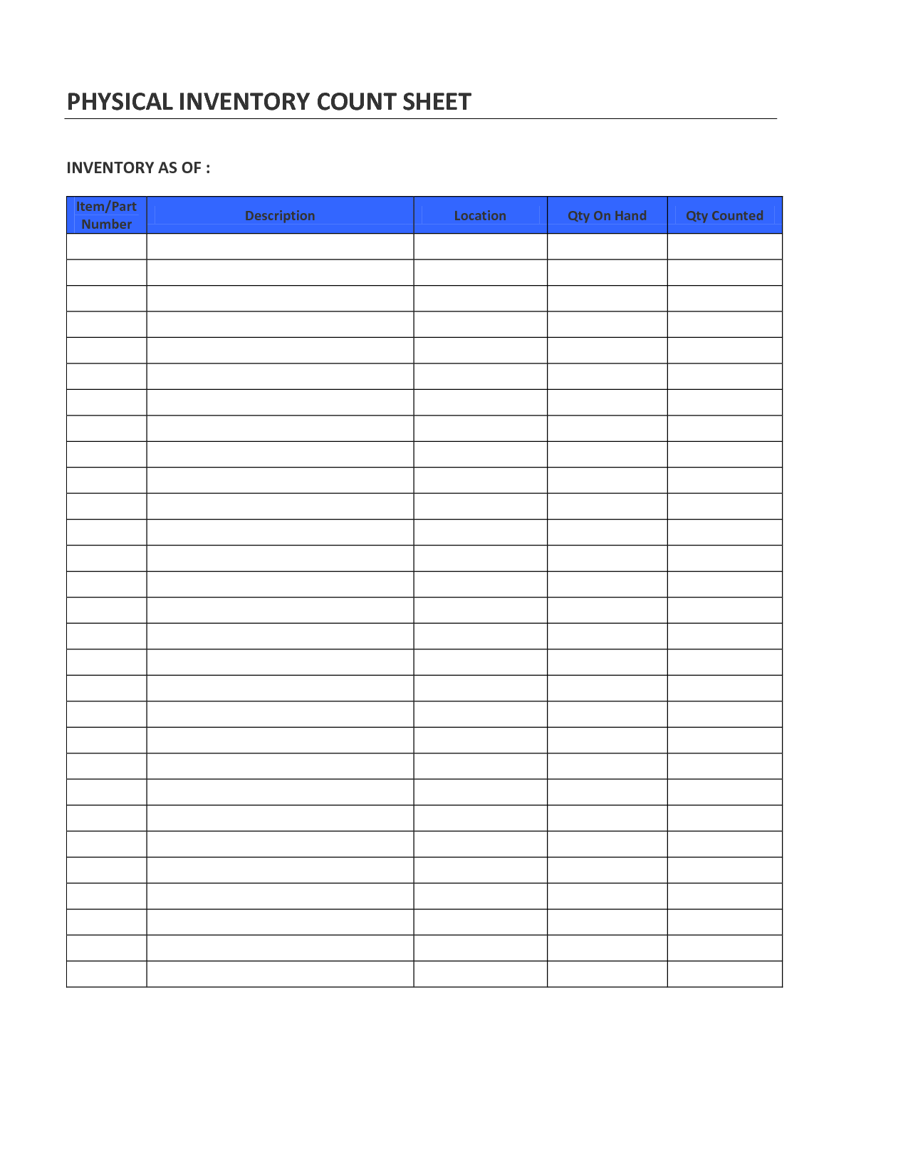 Free Printable Inventory Sheets | Free Inventory Templates for Free Printable Inventory Sheets