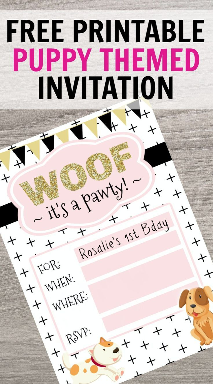 Free Printable Invitation For Puppy-Themed Party - Six Clever with regard to Dog Birthday Invitations Free Printable