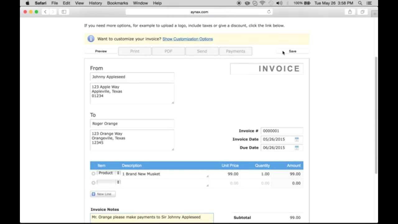 Free Printable Invoice Template Generator | Aynax within Aynax Com Free Printable Invoice