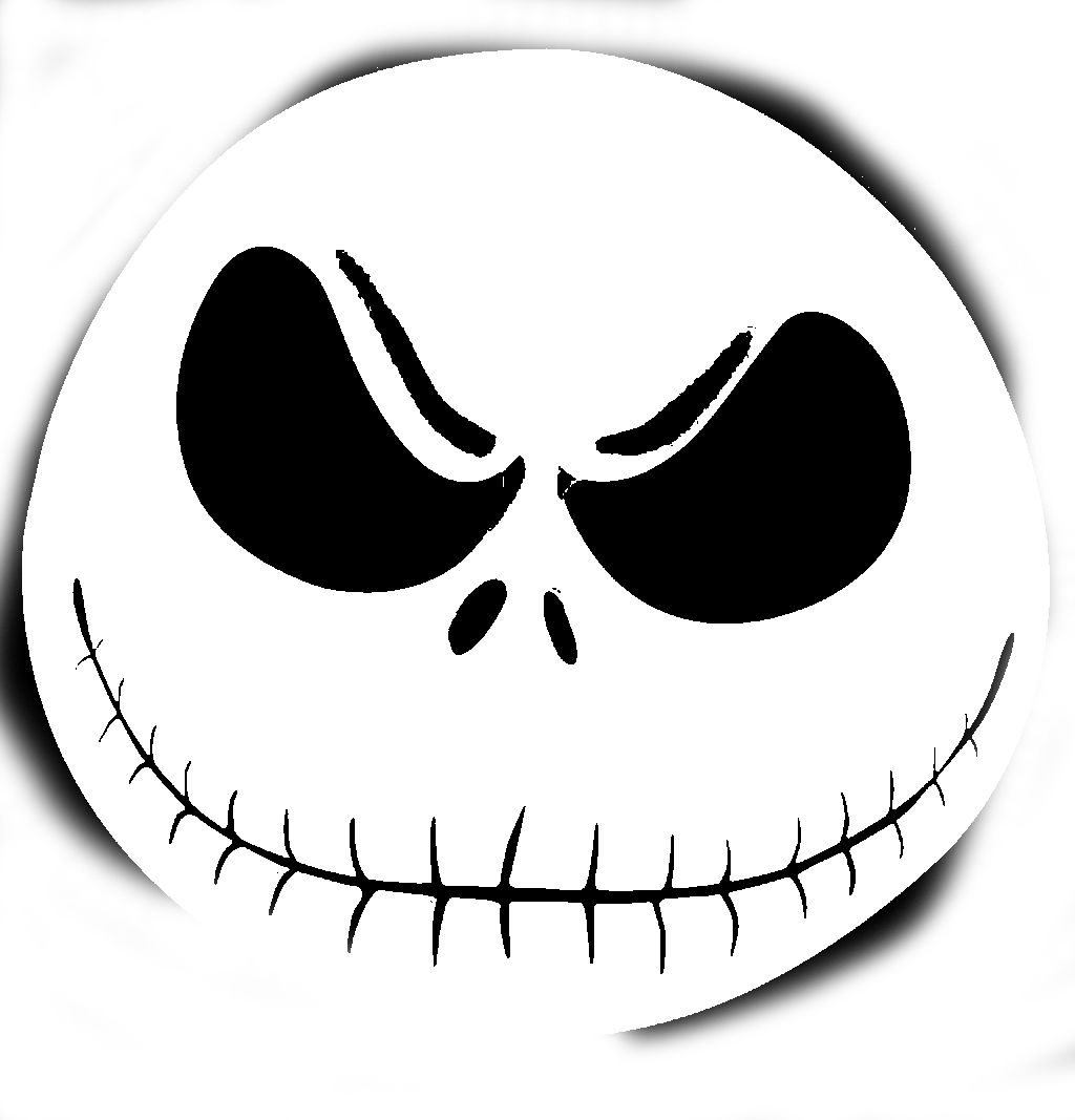 Free Printable Jack Skellington Pumpkin Carving Stencil Templates in Jack Skellington Stencil Free Printable