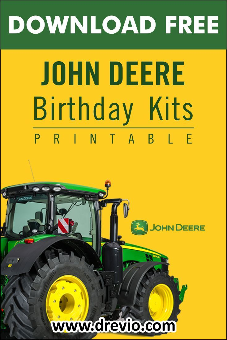 Free Printable) – John Deere Birthday Party Kits Templates | John regarding Free Printable John Deere Birthday Invitations