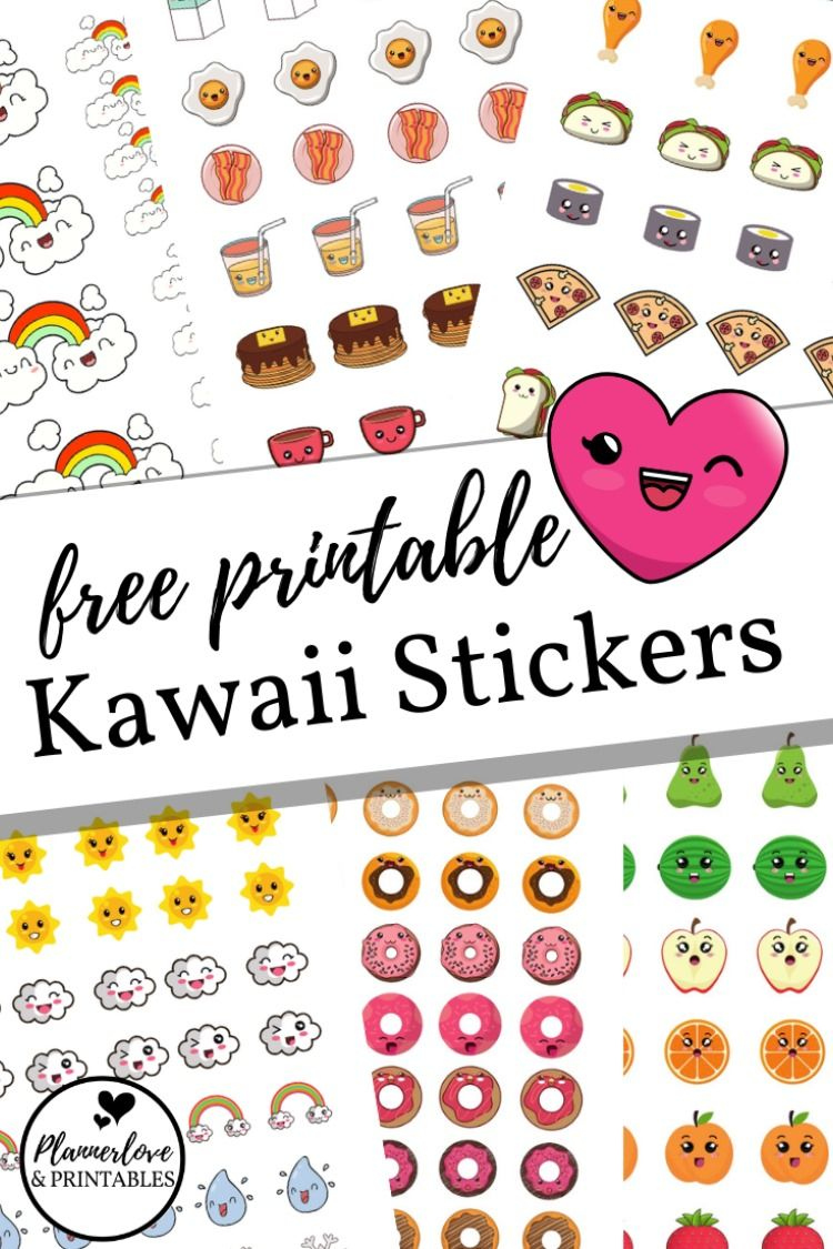 Free Printable Kawaii Stickers inside Free Printable Kawaii Stickers