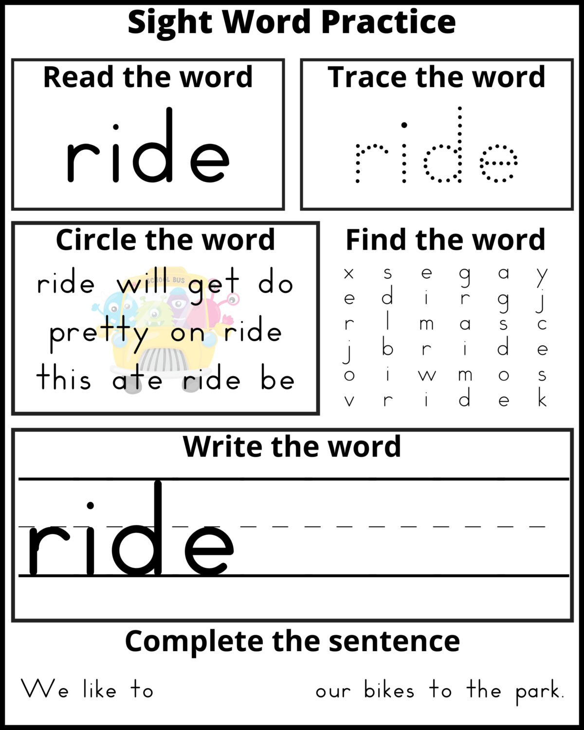 Free Printable Kindergarten Sight Word Practice Sheets - Frugal with regard to Free Printable Kindergarten Sight Words
