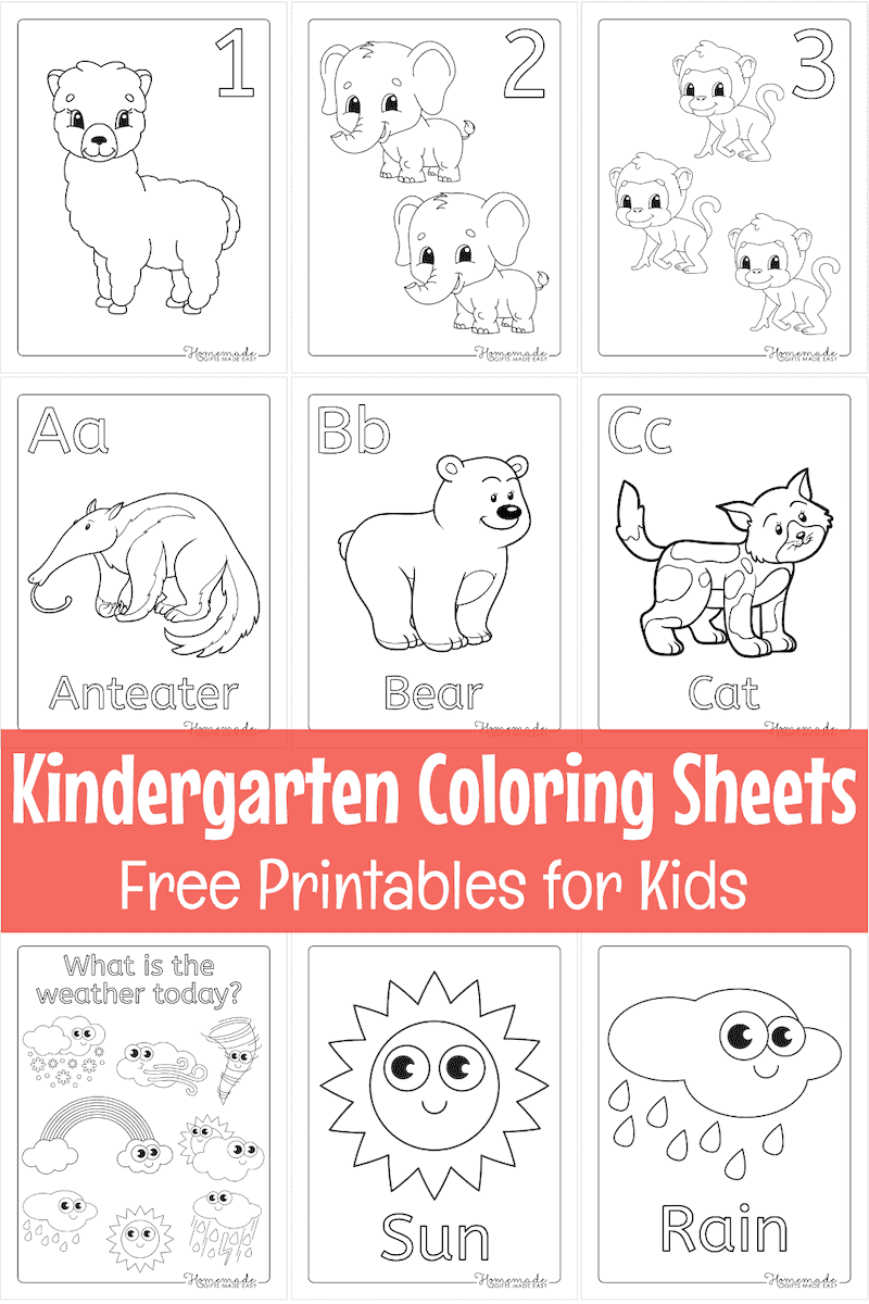 Free Printable Kindergartner Coloring Pages regarding Free Printable Color Sheets for Preschool