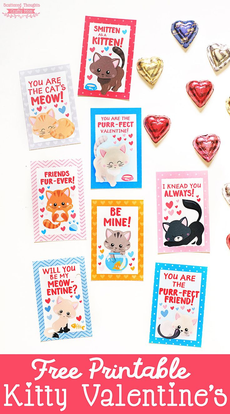 Free Printable Kitten Valentines | Printable Valentines Cards regarding Free Printable Cat Valentine Cards