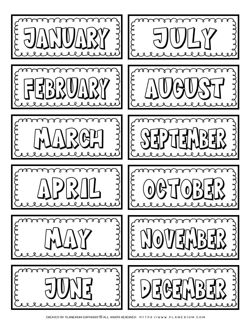 Free Printable Labels Template With Months Of The Year For in Free Printable Months Of The Year Labels