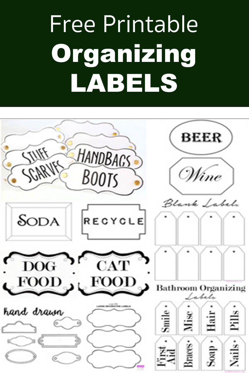 Free Printable Labels To Organize Your Stuff - In My Own Style throughout Free Printable Labels for Storage Bins