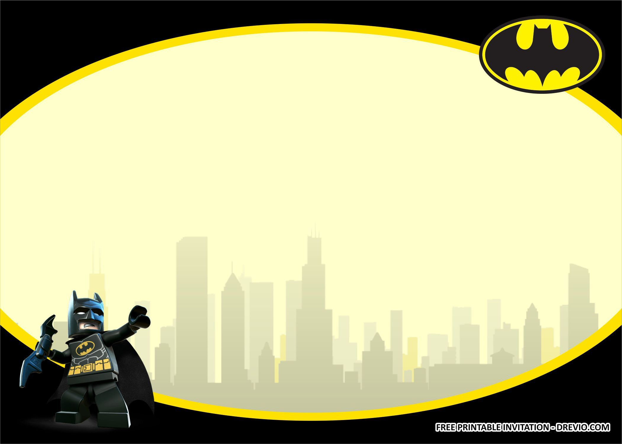 Free Printable) – Lego Batman Birthday Kits Templates | Batman intended for Lego Batman Party Invitations Free Printable