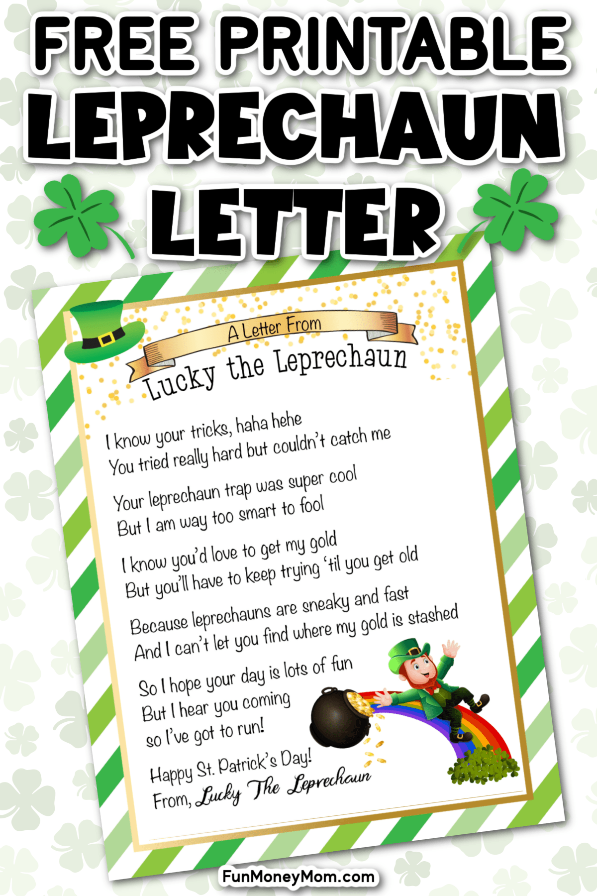 Free Printable Leprechaun Letter | Lucky The Leprechaun, St regarding Free Printable Leprechaun Notes