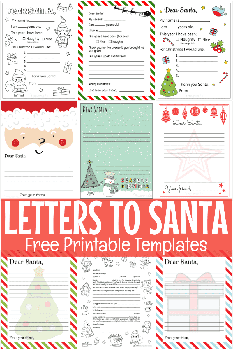 Free Printable Letter To Santa Templates intended for Free Santa Templates Printable