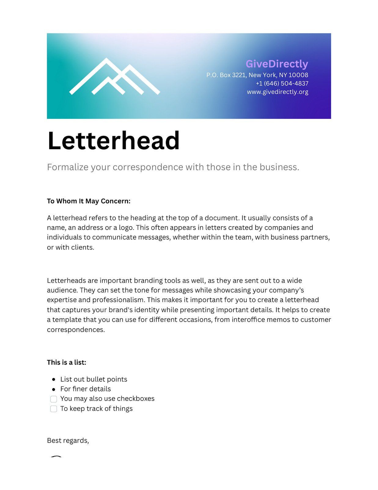 Free Printable Letterhead Templates You Can Customize | Canva within Free Printable Letterhead Templates