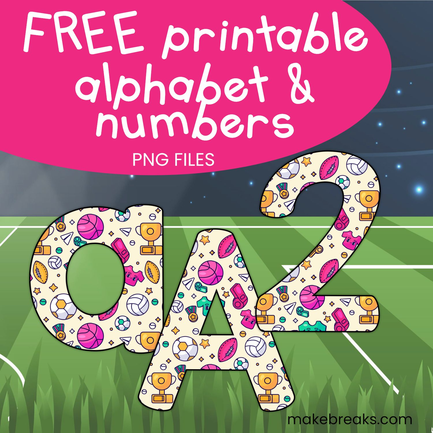 Free Printable Letters / Numbers Archives - Make Breaks with regard to Free Printable Letters And Numbers