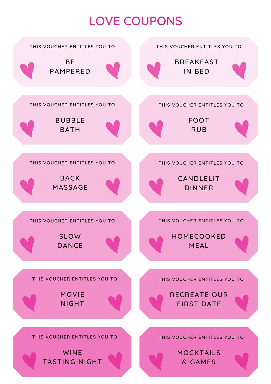 Free Printable Love Coupon Templates | Canva regarding Free Printable Kinky Coupons For Him