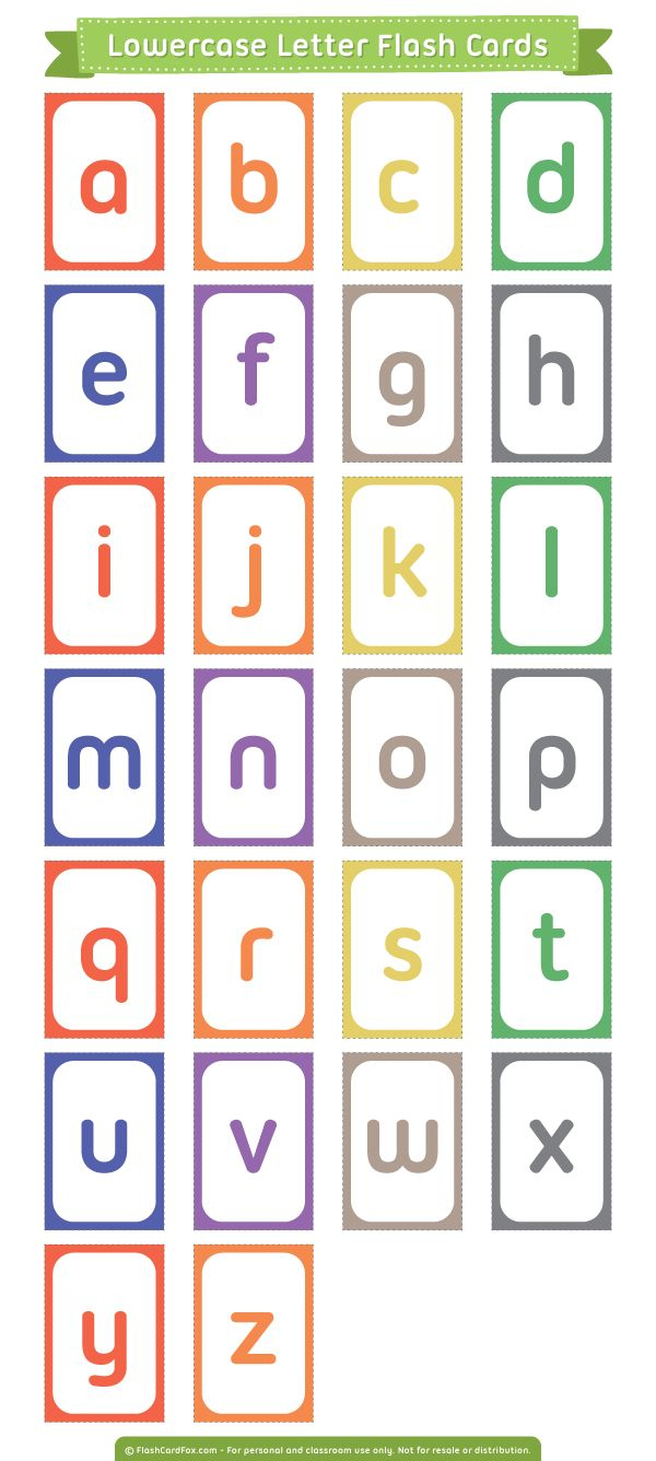 Free Printable Lowercase Letter Flash Cards. Download Them In Pdf inside Free Printable Lower Case Letters Flashcards