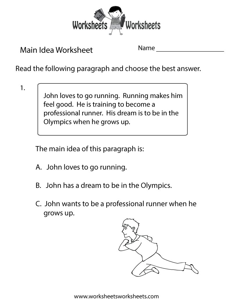 Free Printable Main Idea Practice Worksheet intended for Free Printable Main Idea Worksheets