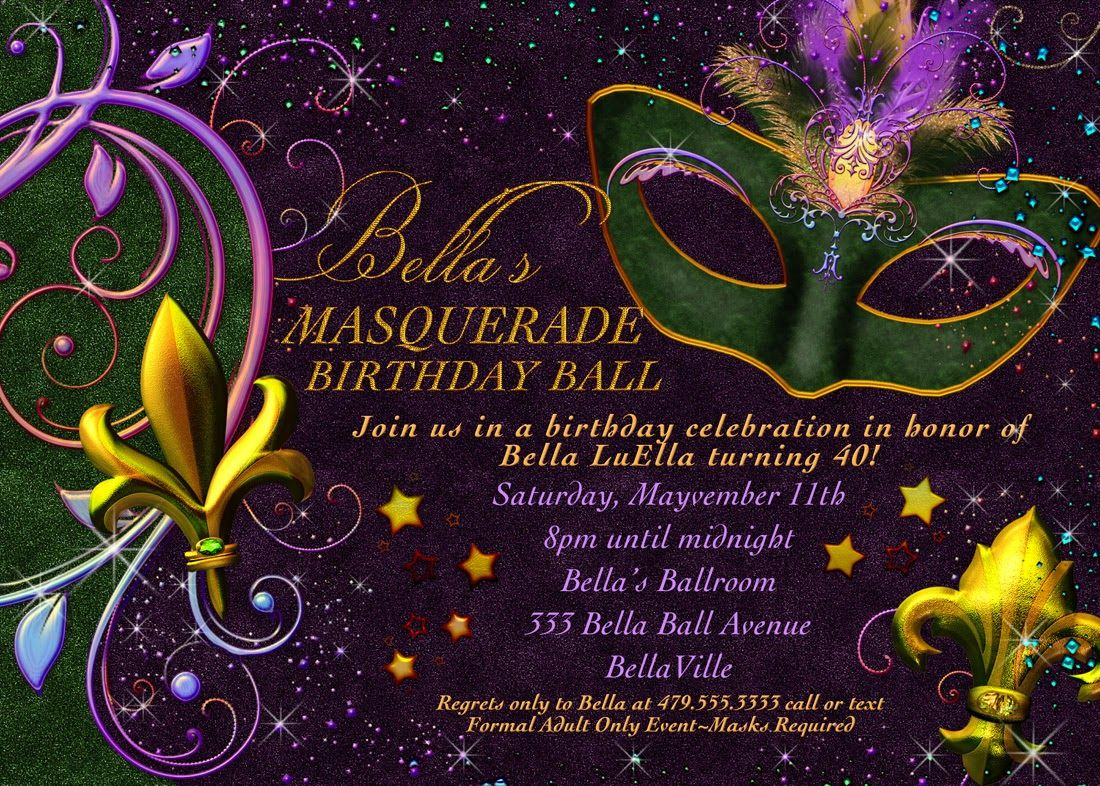 Free Printable Mardi Gras Invitation | Masquerade Invitations with Free Printable Mardi Gras Invitations