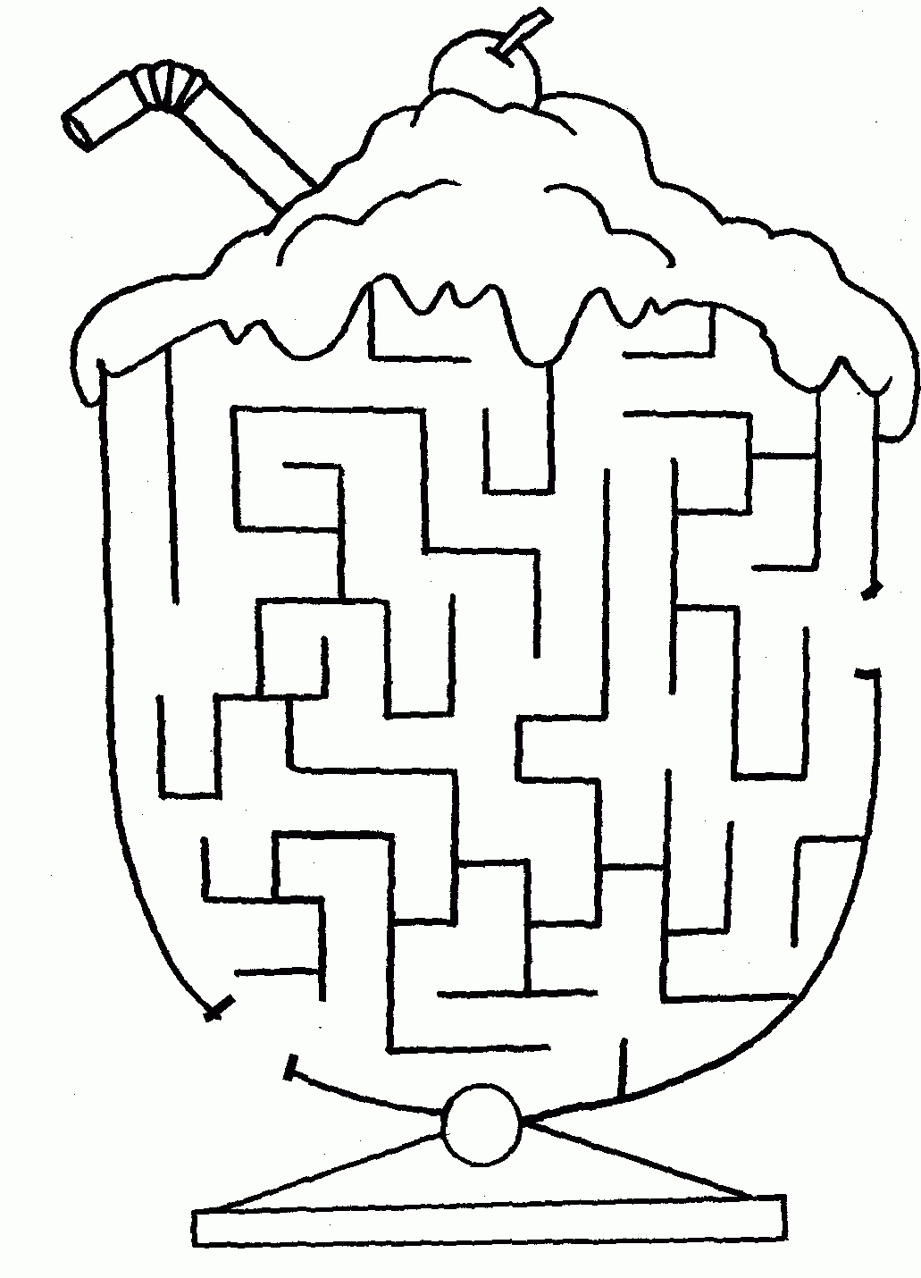 Free Printable Mazes | Ice Cream Coloring Pages, Mazes For Kids within Free Printable Mazes For Kids