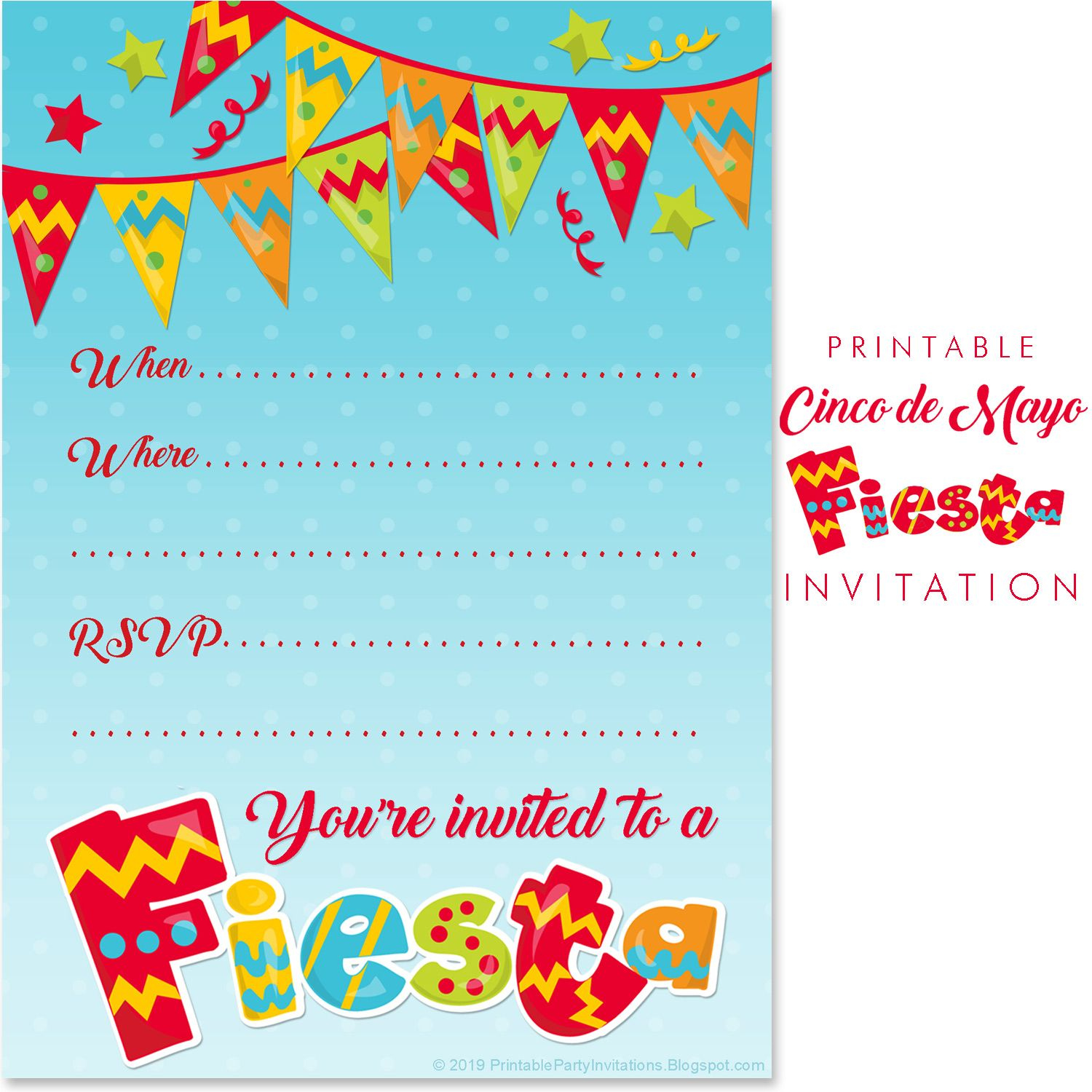 Free Printable Mexican Party Invitations #Cincodemayoinvitation intended for Free Printable Mexican Fiesta Invitation Templates