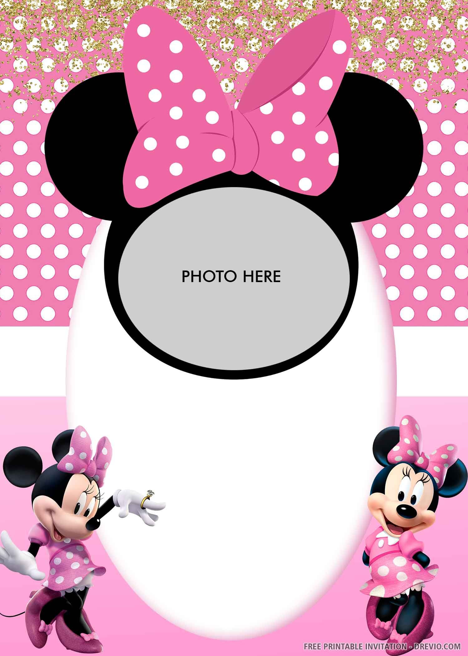 Free Printable) – Minnie Mouse&amp;#039;S Pink Bandana Birthday Invitation throughout Free Printable Minnie Mouse Party Invitations