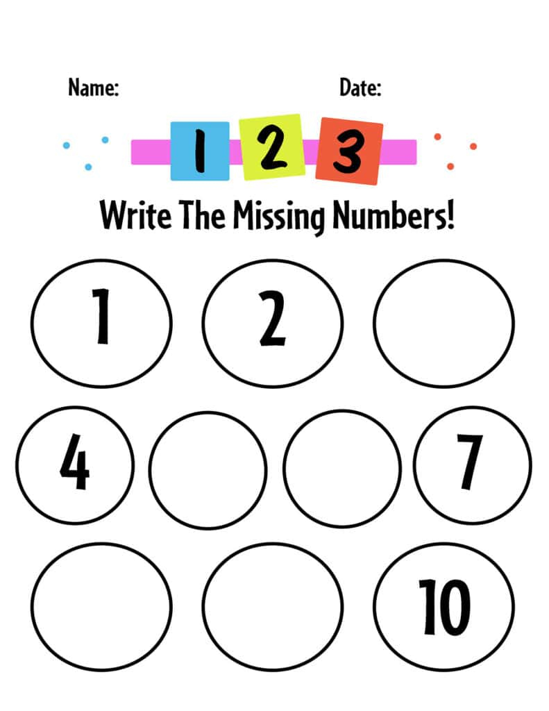Free Printable Missing Numbers Worksheets! (1-20) ⋆ The Hollydog Blog for Free Printable Missing Number Worksheets