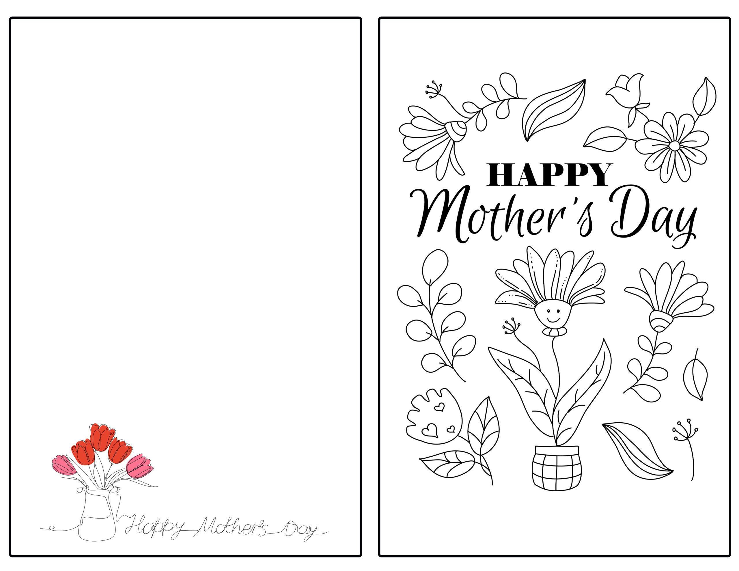 Free Printable Mother&amp;#039;S Day Cards To Color For Kids - Happy in Free Printable Mothers Day Cards